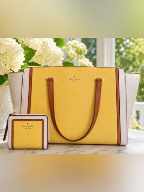 Kate Spade Patterson Drive Geraldine Limelight Tote Bag & Matching Wallet